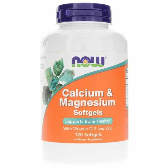 Calcium & Magnesium Softgels with Vitamin D3 & Zinc, NOW
